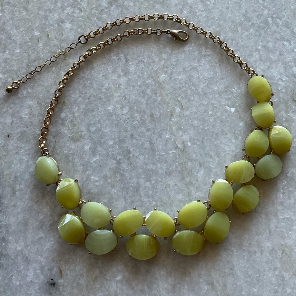 Lime green Apron Necklace
